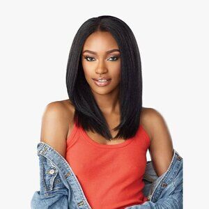 Textured Clip-In Hair Extensions Human Blend 12 In Medium Brown 9Pcs